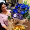 1 dozen imported blue rose 6k bouquet delivery