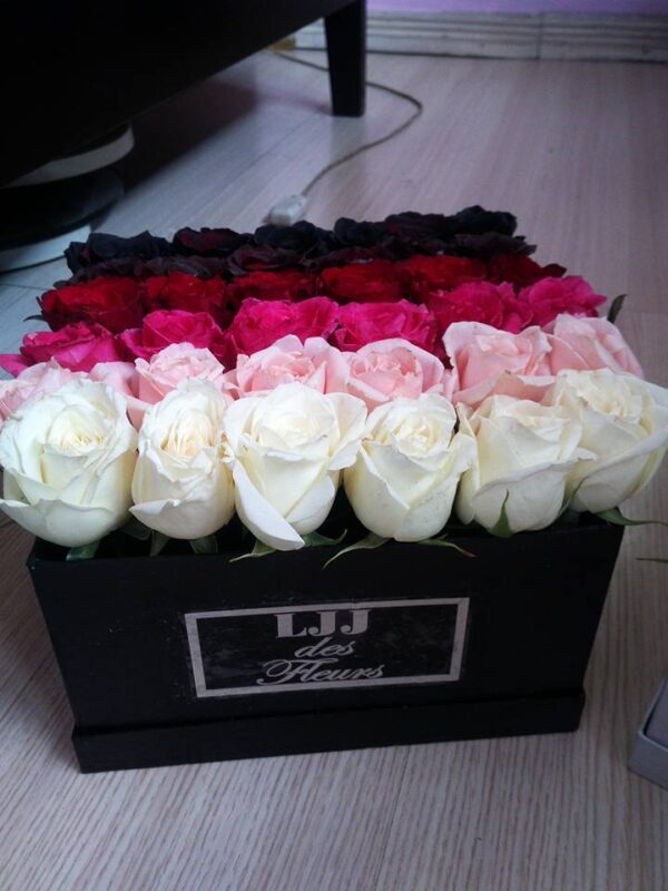 Black, Red, Pink, Pastel Pink, White Roses LJJ Flowers Delivery